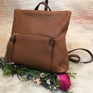 New! Perlina Paige Leather Backpack Purse